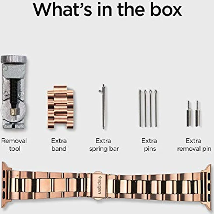 Spigen Modern Fit Entwickelt für Apple Watch Armband für 40mm - 38mm Serie 5 - Serie 4 - Serie 3-2-1 - Roségold – Bild 9