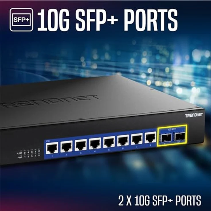 TRENDnet TEG-S7102, 10-Port 10G Unmanaged Switch mit intuitiver Steuerung – Bild 3