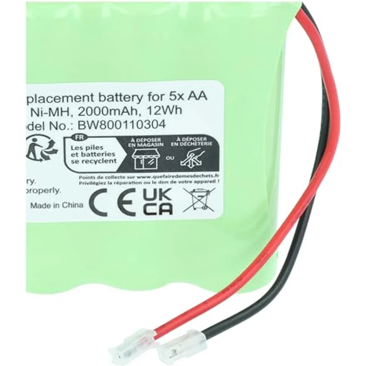vhbw NiMH Universal Akku Akkupack 2000mAh 6V 5x AA – Bild 7