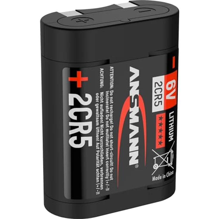 ANSMANN Lithium Batterie 2CR5 - 6V Li Fotobatterie mit langer Haltbarkeit - Unempfindlich gegen Extremtemperaturen - Ideal für Kameras, LED-Taschenlampen, Sensor-Wasserhahn und WaschtischarmaturLithium Photobatterie 2CR5 – Bild 3