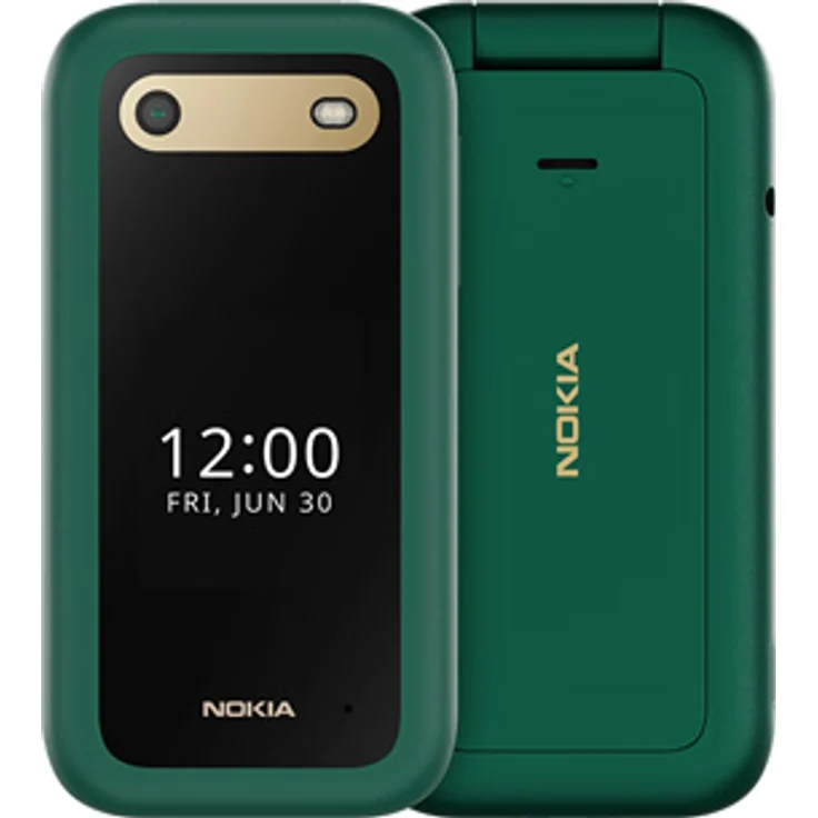 Nokia 2660, 4G Feature Phone mit Dual-SIM, 48 MB RAM, 128 MB Speicher, Sattes Grün