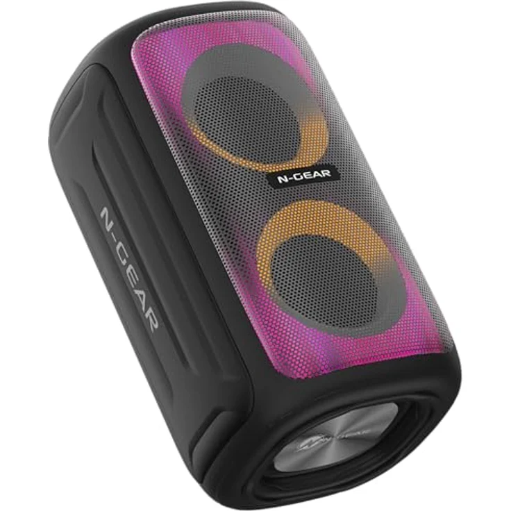 N-Gear Bluetooth Box LGP Juke 101 - Kompakter Musikbox Bluetooth Lautsprecher mit RGB-LED-Lichtshow, 60W Leistung, 8 Stunden Spielzeit, True Wireless Funktion, USB und Micro TF-Karten Kompatibilität – Bild 1