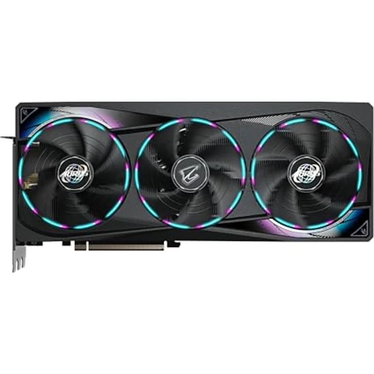 Gigabyte AORUS GeForce RTX 5070 Master 12G Grafikkarte - 12GB GDDR7, 192 Bit, PCI-E 5.0, 2715 MHz Core Clock, 3 x DP 2.1a, 1 x HDMI 2.1b, NVIDIA DLSS 4, RGB Halo, GV-N5070AORUS M-12GD - mit WINDFORCE Kühlsystem in schwarz – Bild 2