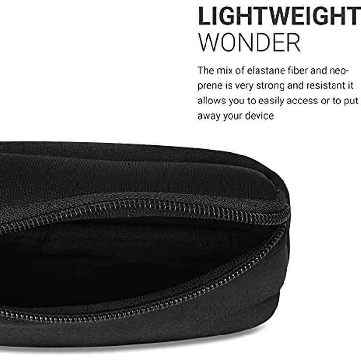 kwmobile Neopren Hülle für Gaming Mouse, wasserabweisende Schutzhülle in Schwarz, kompatibel mit Logitech, Razer, Corsair und mehr – Bild 3