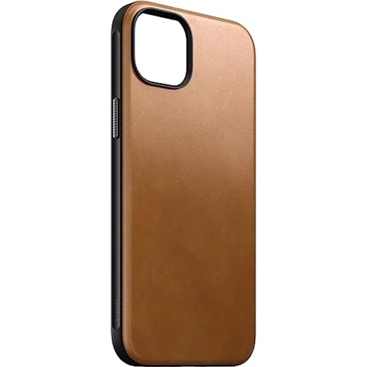 NOMAD Modern Leather Case | für iPhone 15 Plus | Schutzhülle aus Polycarbonat und hochwertigem Echtleder | MagSafe-kompatibel | English Tan – Bild 4