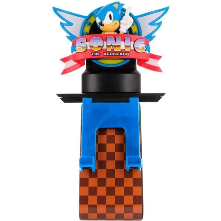Cable Guys Sonic the Hedgehog IKON, 20 cm Light Up Charging Stand mit 2 USB-Schnellladepunkten und R.E.S.T. System, schwarzer Säule mit gelbem LED-Rand – Bild 8