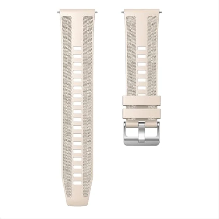 GIOPUEY Armband für Huawei Watch GT 6/GT 5 46mm/GT6 Pro/GT5 Pro, Weiches Silikon Ersatzarmband, Verschleißfest & Atmungsaktiv - beige – Bild 3