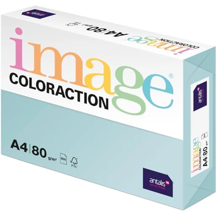 Image Coloraction - farbiges Kopierpapier Lagoon-hellblau 80g-m² A4 - Paket zu 500 Blatt – Bild 2
