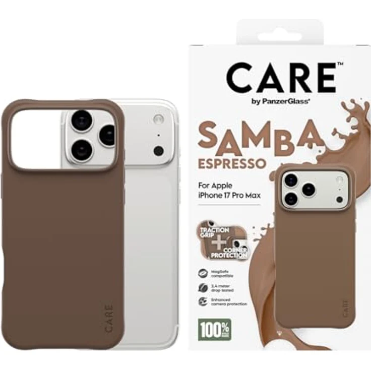 CARE by PanzerGlass Samba MagSafe Case für Apple iPhone 17 Pro Max, stoßfeste Schutzhülle mit verbessertem Kameraschutz, schlankes Design, kompatibel mit MagSafe Zubehör – Bild 2