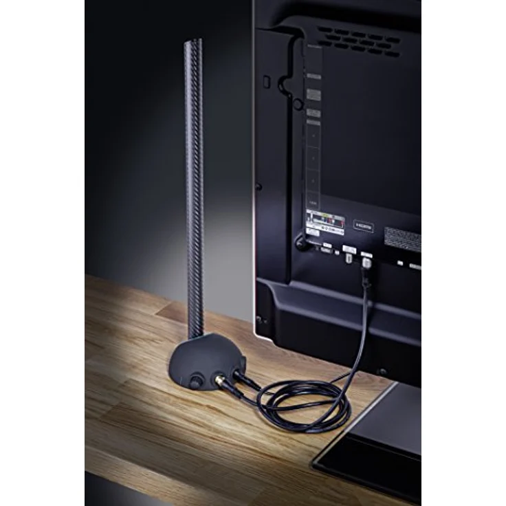 Oehlbach Scope Max | Aktive DVB-T & DVB-T2 HD Stabantenne mit LTE Filter | Hochwertiger, regelbarer Verstärker schwarz – Bild 4