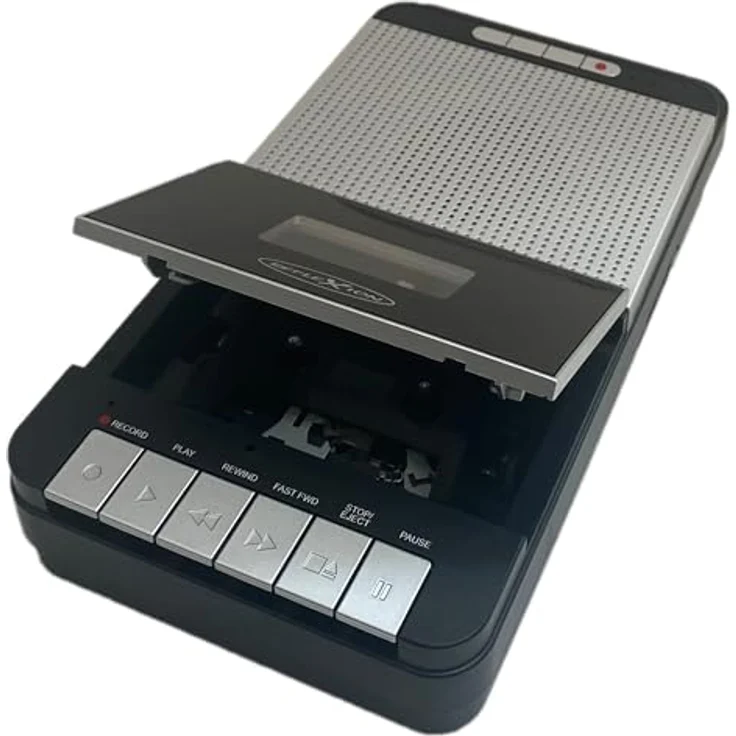 Reflexion CCR8018, tragbarer Kassettenrecorder mit One Touch-Aufnahmefunktion und USB MP3 Wiedergabe, Schwarz – Bild 3