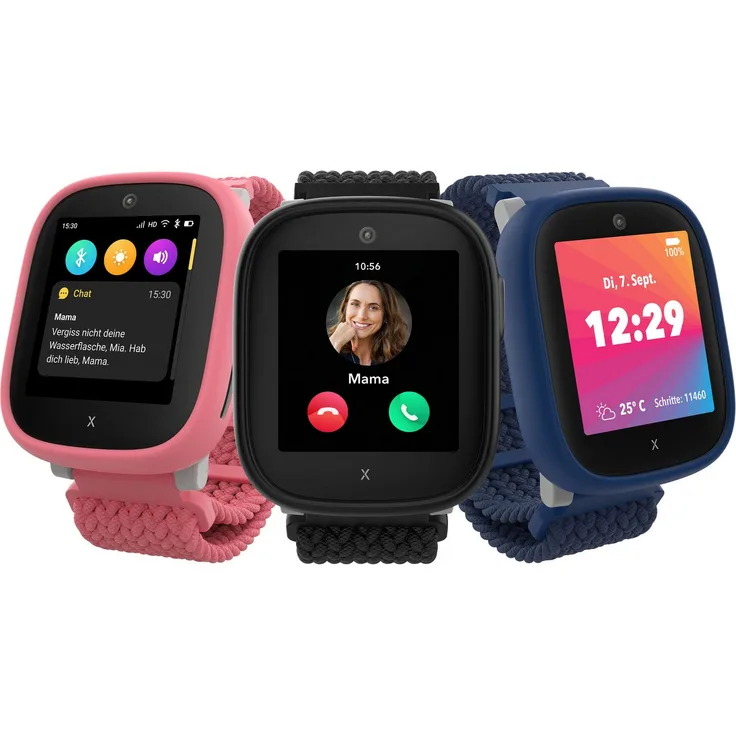 Xplora X6Play Smartwatch, 1.52 Zoll, Android Wear, mit austauschbaren Frames und elastischem Textilarmband, für Kinder
