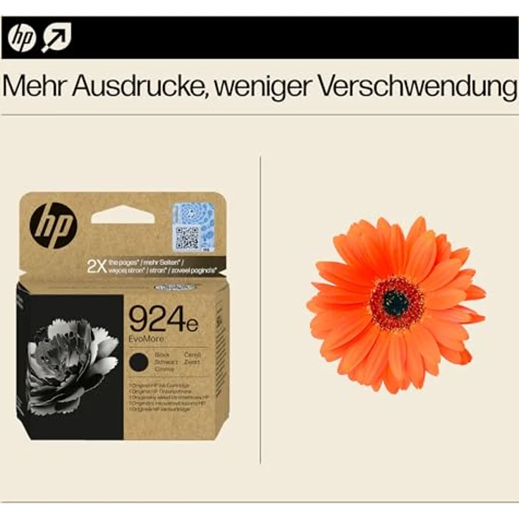 HP 924e EvoMore, Druckerpatrone Schwarz für hohe Auflagen, recyclingfähig – Bild 2