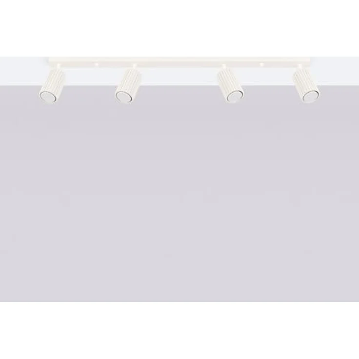 SOLLUX lighting Deckenlampe Aluminium 4 Flammig 81 x 6,5 x 16,5 cm Karbon Beige, energieeffiziente Beleuchtung für stilvolles Zuhause – Bild 2