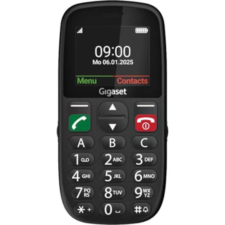 Gigaset GL395, Mobiltelefon mit 2,2 Zoll Display, SOS-Notruftaste, IP44 Schutz, schwarz – Bild 1