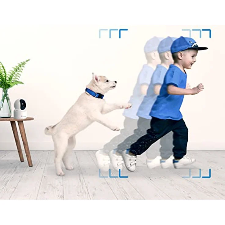 NIVIAN WLAN‑Innenkamera 360° SuperHD 2K mit Nachtsicht, Zwei‑Wege‑Audio, Menschenerkennung & Auto‑Tracking, MicroSD (Nicht enthalten) – Bild 3