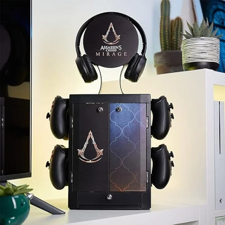 Numskull Assassin's Creed - Mirage Gaming Locker für bis zu 10 Spiele, schwarz – Bild 4