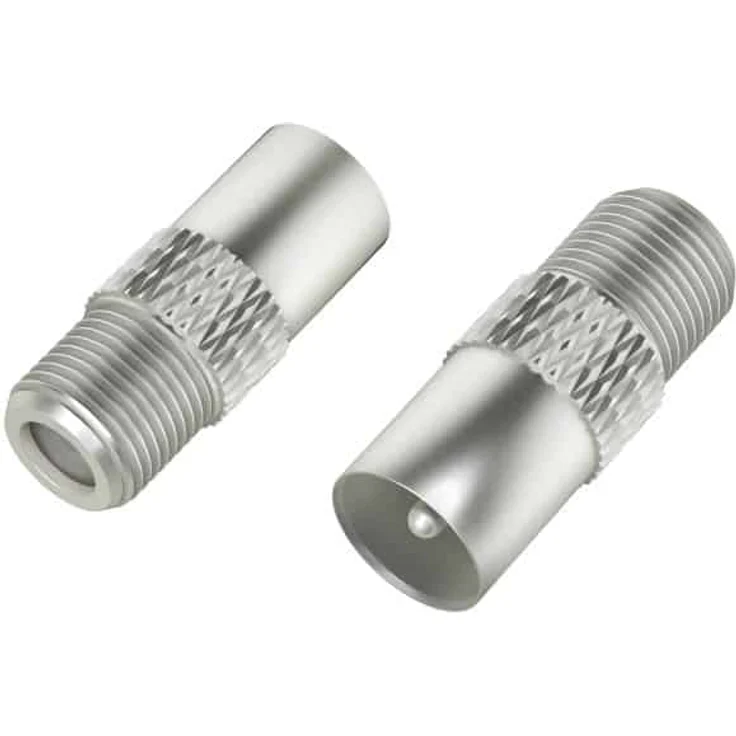 Hama SAT-Adapter-Set, F-Kupplung und Koax-Stecker/F-Kupplung, Antennenkabel – Bild 1