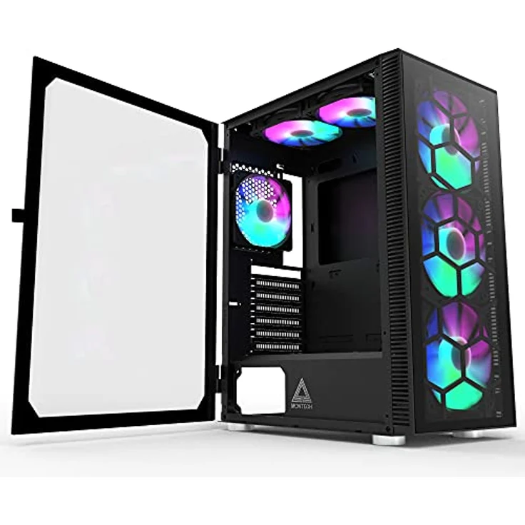 Montech X3 Mesh (mATX, Mini ITX, ATX), PC-Gehäuse in Schwarz – Bild 1