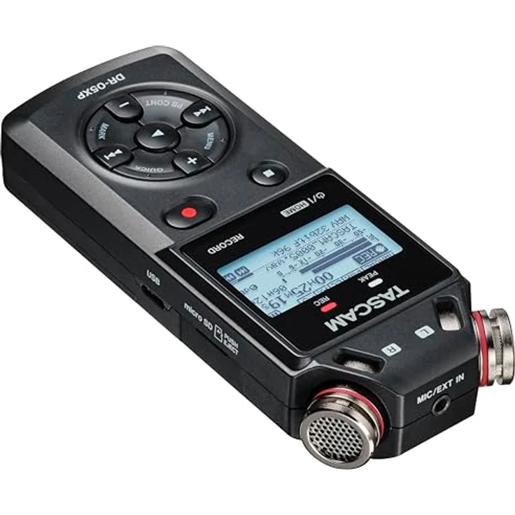 TASCAM DR-05XP, Portabler 2 Kanal Recorder mit 32-Bit-Float-Auflösung, USB-C Audio Interface und bis zu 512GB microSDXC-Speicher – Bild 3