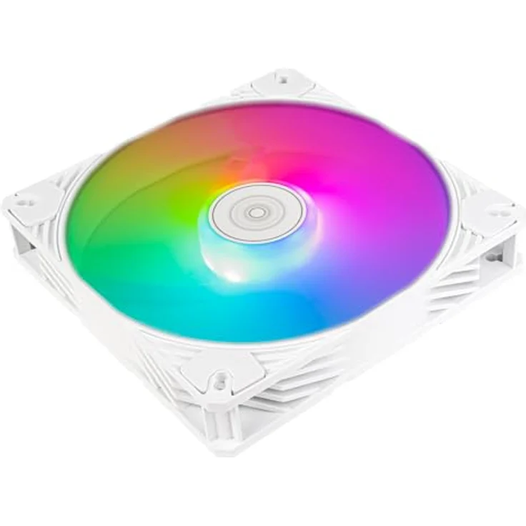 SilverStone Shark Force ARGB 140mm Gehäuselüfter - Weiß, PWM, Shark Force-Lüfterflügeldesign, 0-2200 U/min, ARGB-Beleuchtung – Bild 5