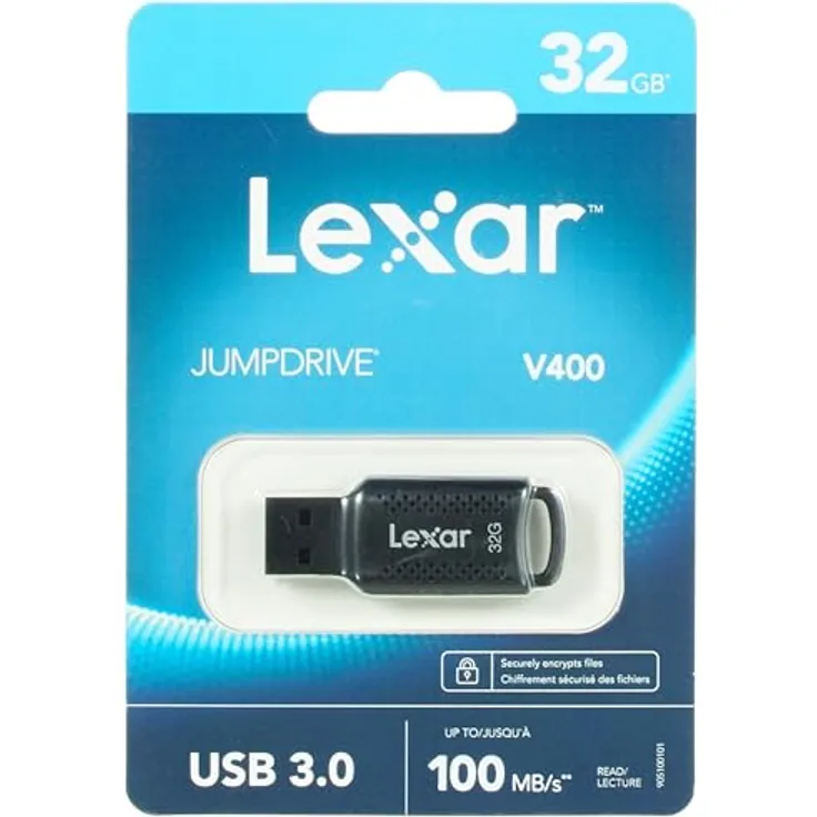 Lexar 32GB JumpDrive V400, USB 3.0 Flash Drive mit schneller Datenübertragung
