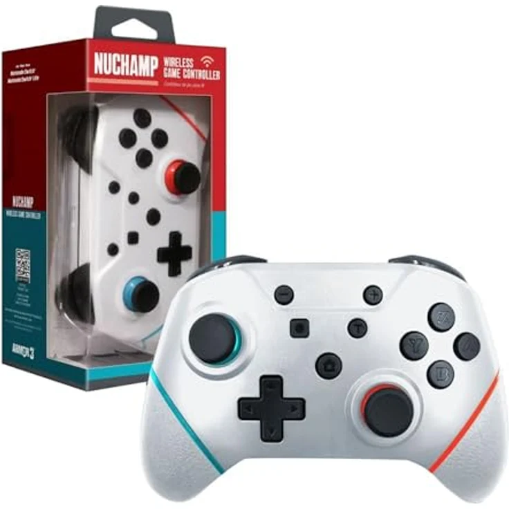 Hyperkin NuChamp Armor 3, Wireless Gaming Controller für Switch Lite und Switch, Weiss – Bild 1