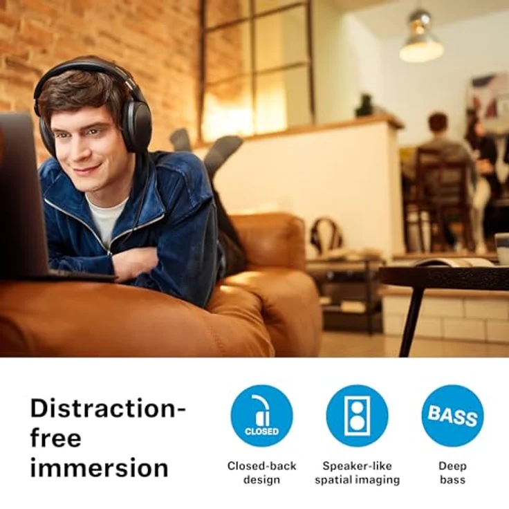 Sennheiser HD 620S geschlossene Kopfhörer - audiophiler Stereo Sound mit lautsprecherähnlichem Raumgefühl und optimiertem Surround für immersiven Klang - mit Kabel, schwarz – Bild 2