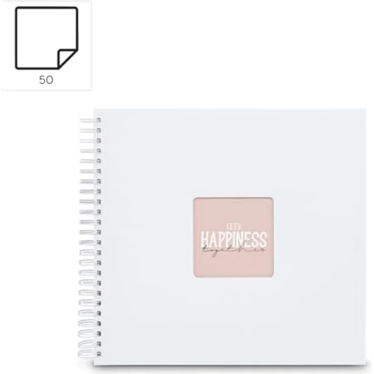 Hama Fotoalbum Fine Art, Spiral-Album mit individuellem Cover und 100 weißen Innenseiten, FSC-Mix, strukturierter Oberfläche – Bild 2