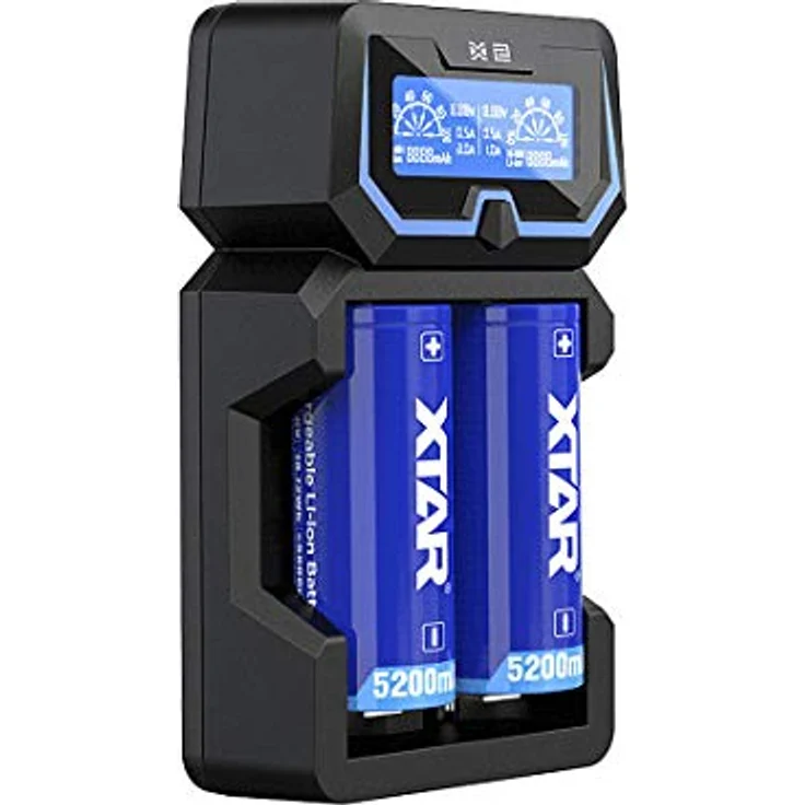 XTAR Ladegerät für Li-Ionen und NI-MH Akkus professionell und schnell, Reaktivierung tiefentladener und 0 V Zellen, Zwei-Zelliges, Modell: X2 – Bild 5