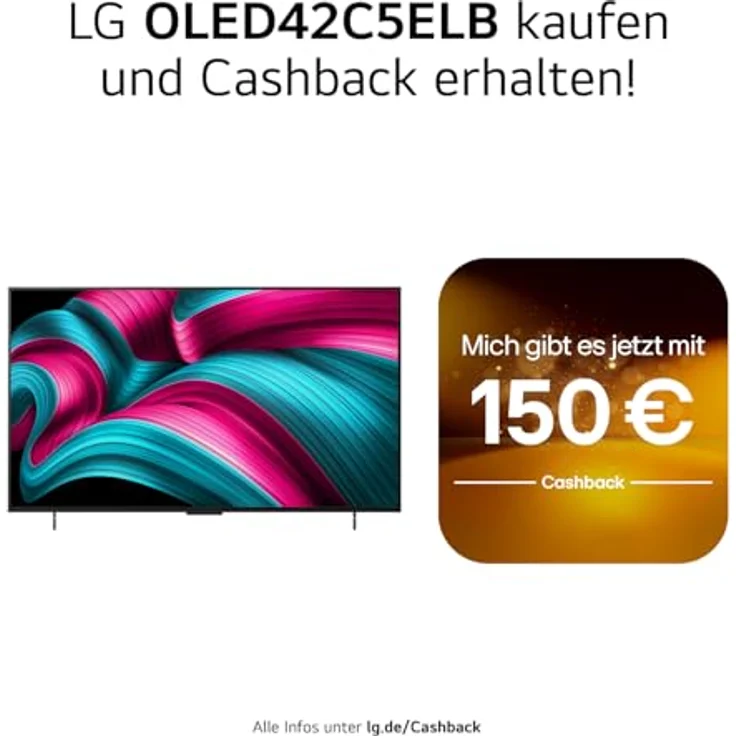 LG OLED42C5ELB, 42 Zoll 4K OLED evo AI TV mit α9 Gen8 Prozessor, webOS 25, 120Hz (VRR bis zu 144Hz), Dolby Vision und Dolby Atmos – Bild 2