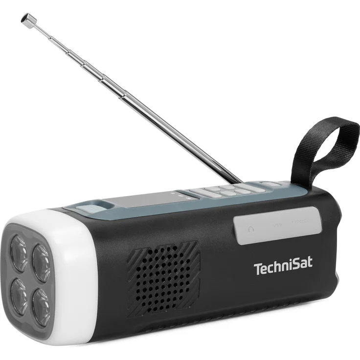 TechniSat Viola Kurbelradio, Notfallradio mit Solar & Kurbel, 4500 mAh, UKW, Bluetooth 5.3, Powerbank-Funktion, LED Taschenlampe – Bild 1