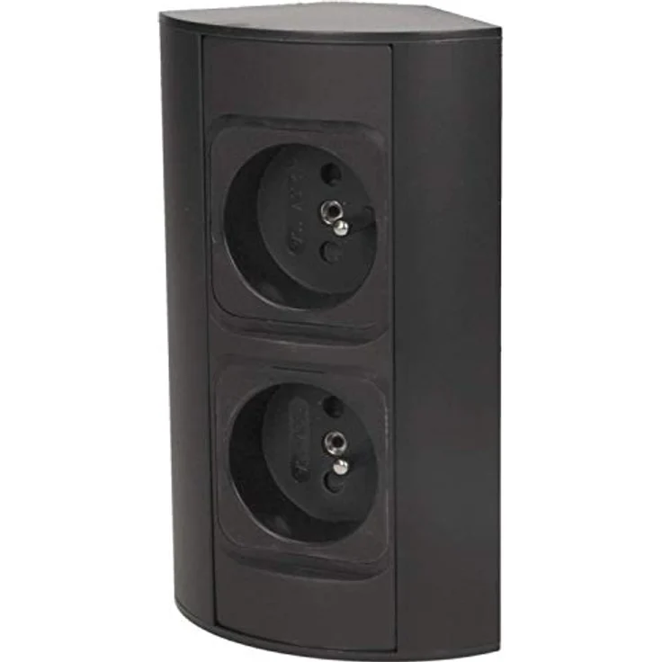 MGA Steckdosenleiste Orno AE-1303/G Ecksteckdose 2 Fach, Ideal für Küche, Büro und Arbeitsplatte 45° Aufbau-Montage (2x) – Bild 5