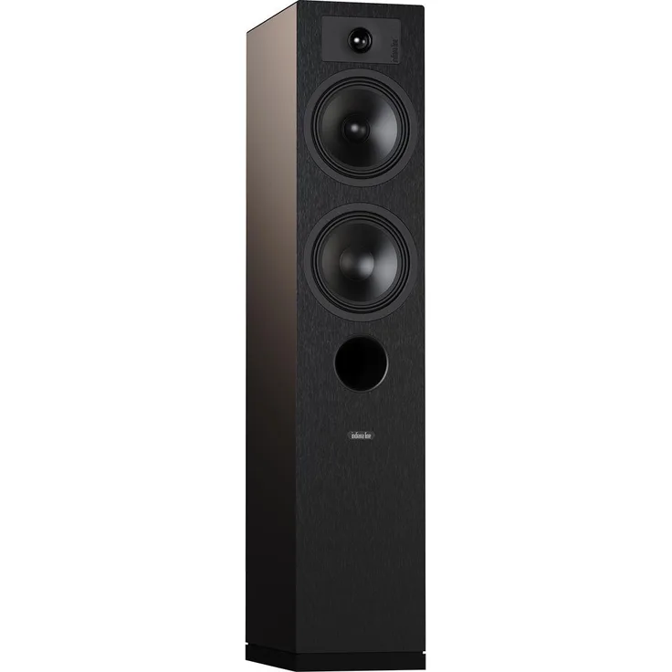 Indiana Line Tesi 5, 2,5-Wege Standlautsprecher in Schwarz, optimierte Klangqualität mit Dual-Wave-Aufhängung und Bassreflex-System, 35 Hz - 22 kHz