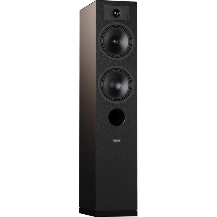 Indiana Line Tesi 5, 2,5-Wege Standlautsprecher in Schwarz, optimierte Klangqualität mit Dual-Wave-Aufhängung und Bassreflex-System, 35 Hz - 22 kHz