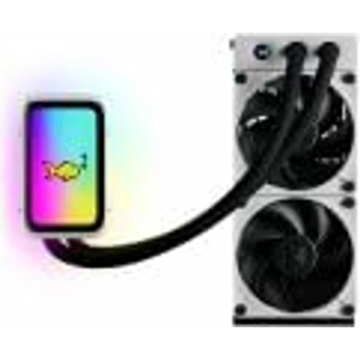 HYTE Q60 THICC 240mm FAN-HYTE-Q60-BW, Komplettwasserkühlung mit 240 mm Radiator, LCD IPS Panel, schwarz – Bild 3