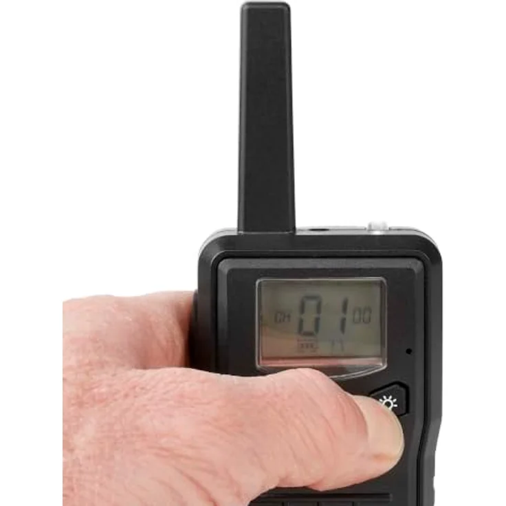 Alecto FR200BK, Set mit 2 wiederaufladbaren Walkie-Talkies, Reichweite bis zu 10 km, VOX-Freisprechfunktion, USB-C, Schwarz – Bild 7