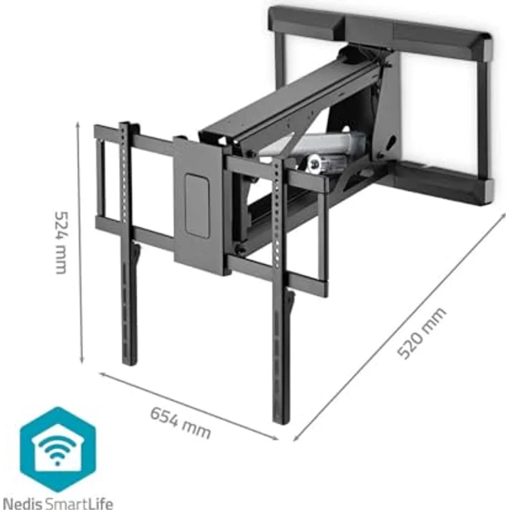 NEDIS Motorisierte TV-Wandhalterung 37-75" drehbar - 35 kg - ferngesteuert - ABS/Stahl – Bild 5