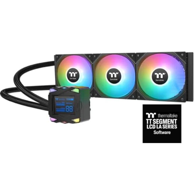 Thermaltake LA360-S ARGB, All-In-One Liquid Cooler mit 2,4-Zoll LCD, RGB-Beleuchtung und 120-mm PWM-Lüftern, Schwarz – Bild 5