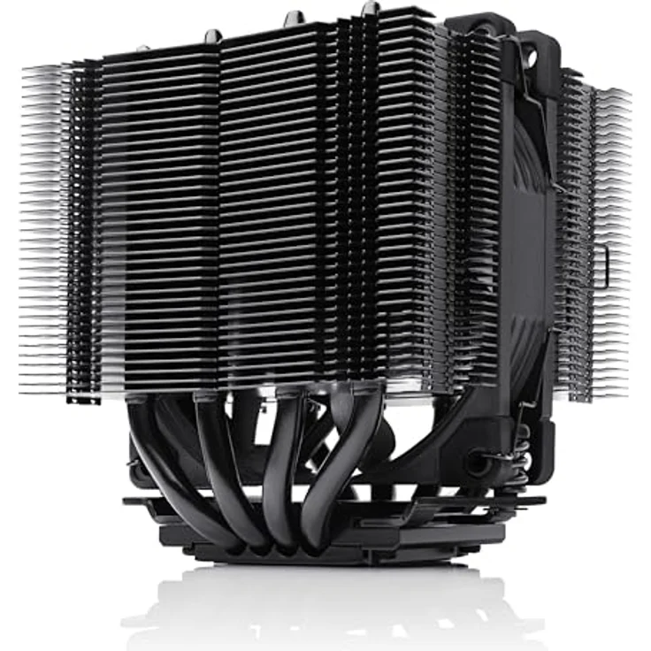 Noctua NH-D9L chromax.black, CPU Kühler in Doppelturm-Bauweise mit 110 mm Höhe und PWM-gesteuertem Lüfter, Schwarz – Bild 1