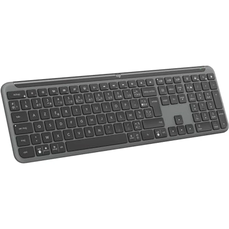 Logitech Signature Slim K950 kabellose Tastatur - Grafit, Französisches AZERTY-Layout mit leisem Tippen