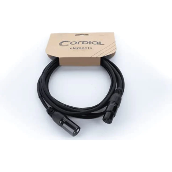 Cordial ED 10 FM, 10m XLR Verbindungskabel mit 3-poliger XLR-Buchse und -Stecker, Schwarz – Bild 3
