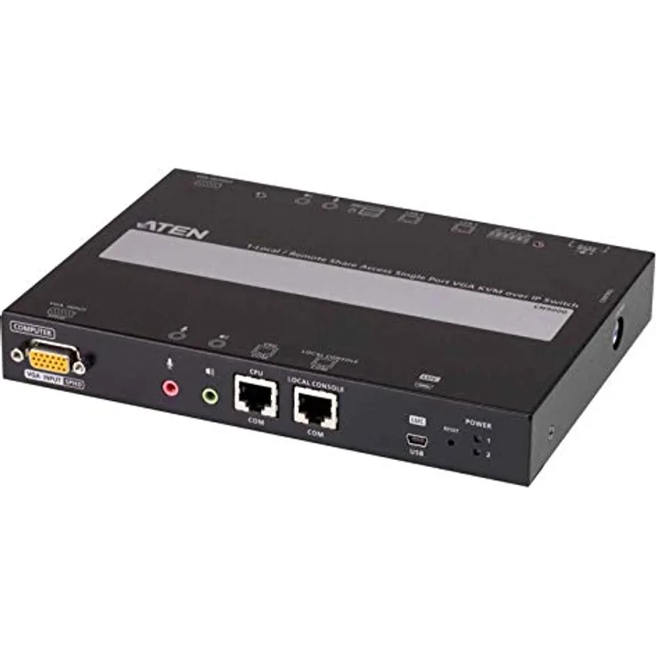 ATEN CN9000 1-Local-Remote Share Access Einzelport VGA KVM over IP Switch, hohe Videoauflösung bis zu 1920 x 1200 bei 60 Hz, FPGA Grafikprozessor, duale Stromversorgung