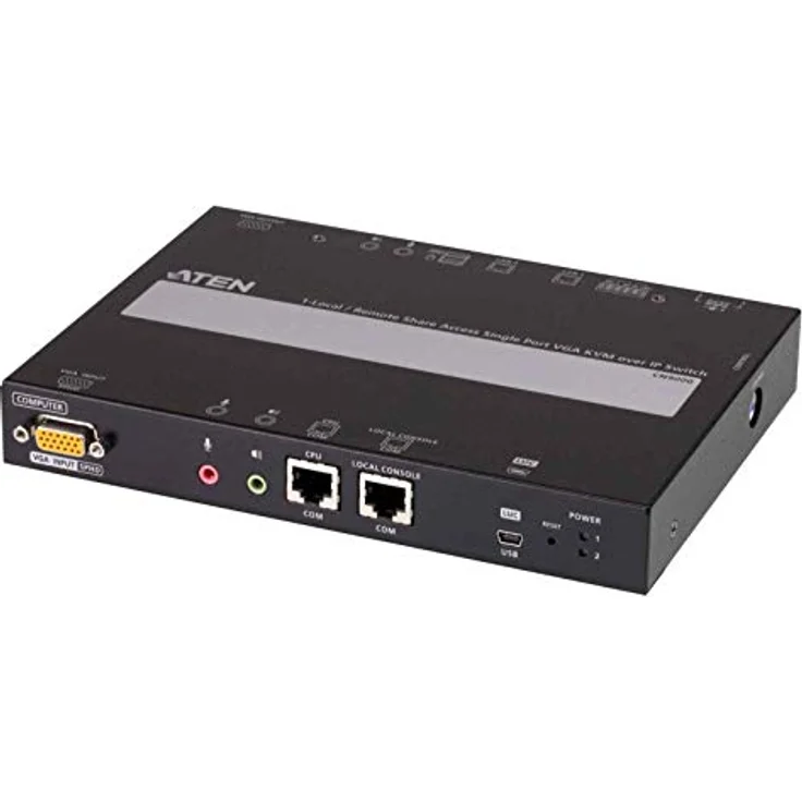 ATEN CN9000 1-Local-Remote Share Access Einzelport VGA KVM over IP Switch, hohe Videoauflösung bis zu 1920 x 1200 bei 60 Hz, FPGA Grafikprozessor, duale Stromversorgung – Bild 1