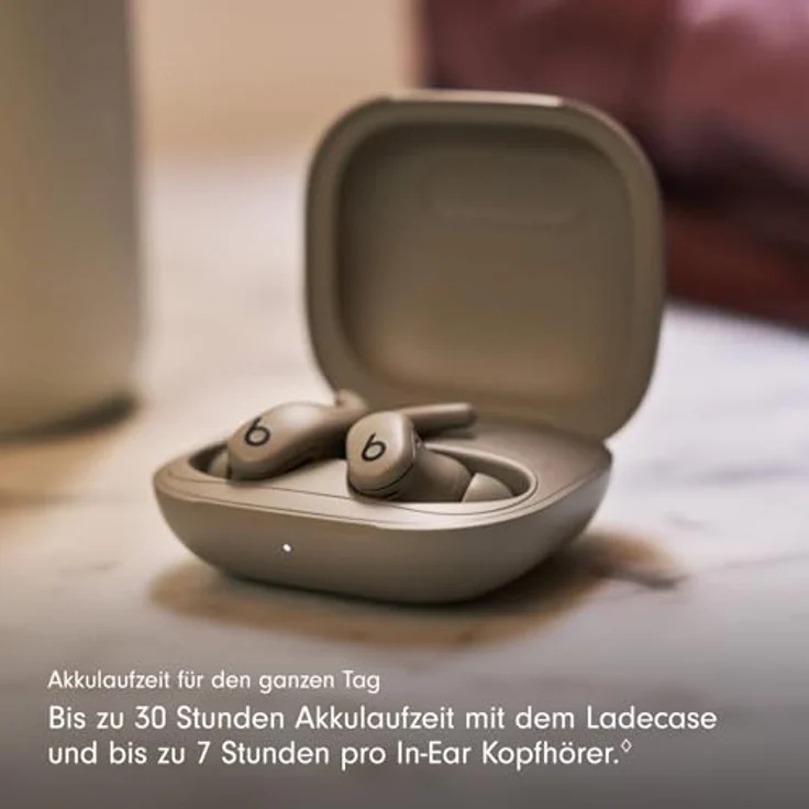 Beats Powerbeats Fit, kabellose In-Ear-Kopfhörer mit ANC, bis zu 30h Akkulaufzeit, spritzwasserfest, Grau – Bild 6