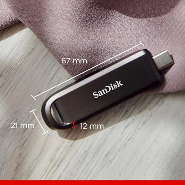 SanDisk Extreme PRO, 1 TB High-Performance USB Type-C-Flash-Laufwerk, Lesegeschwindigkeit bis zu 1.000 MB/s, Schreibgeschwindigkeit bis zu 900 MB/s, RescuePRO Deluxe-Software – Bild 3