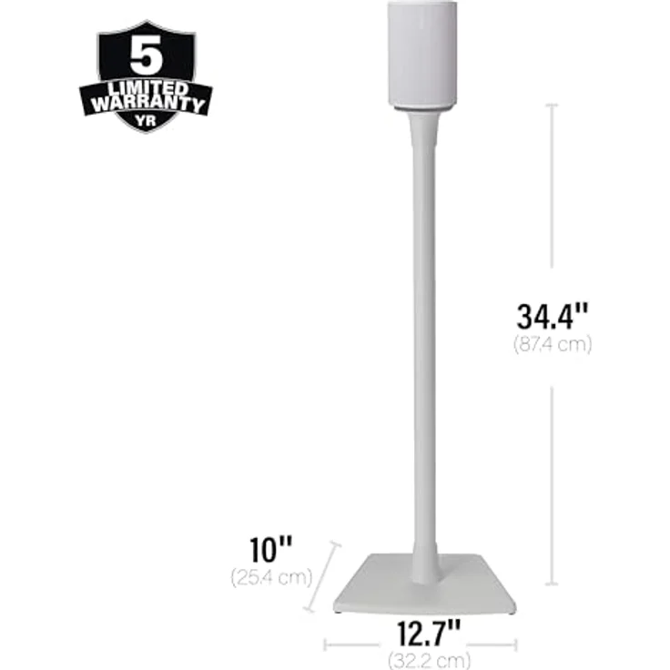 Sanus WSSE1A2-W2 Verstellbare Lautsprecherständer für Sonos Era 100 - Weiß - Paar – Bild 2