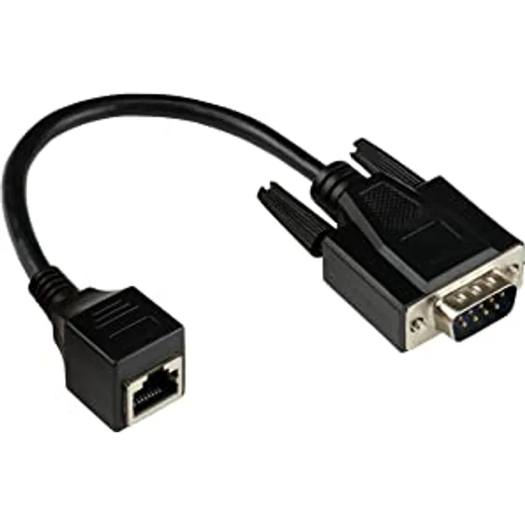Good Connections Adapterkabel RJ45 Buchse an RS232 D-SUB 9-Pol Stecker, 1:1 Belegung, 10 cm, schwarz