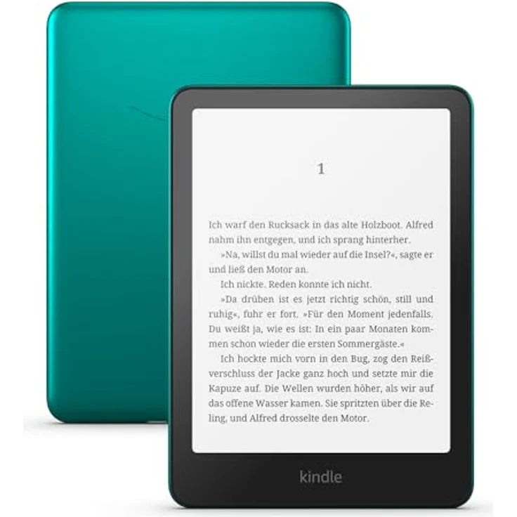 Amazon Kindle Paperwhite Signature Edition (32 GB) 2024 – Schnellster E-Book-Reader mit Frontlicht, kabellosem Aufladen und wochenlanger Akkulaufzeit – Jadegrün Metallic – Bild 1