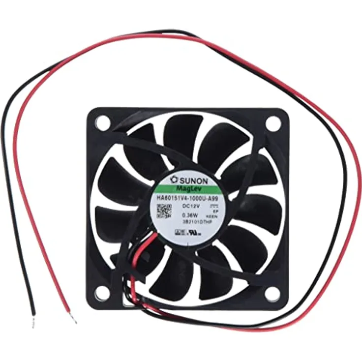 SUNON Lüfter 12V DC 0,27W 60x60x15mm 21,6m³/h 2200U/Min 21,6m³/h HA60151V41000UA99
